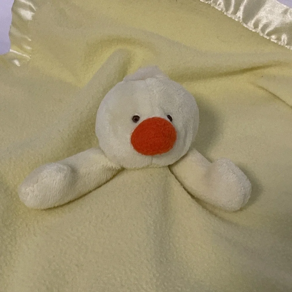 Baby Boom Duck Lovey Security Blanket Satin Trim & Heart Music Not Working